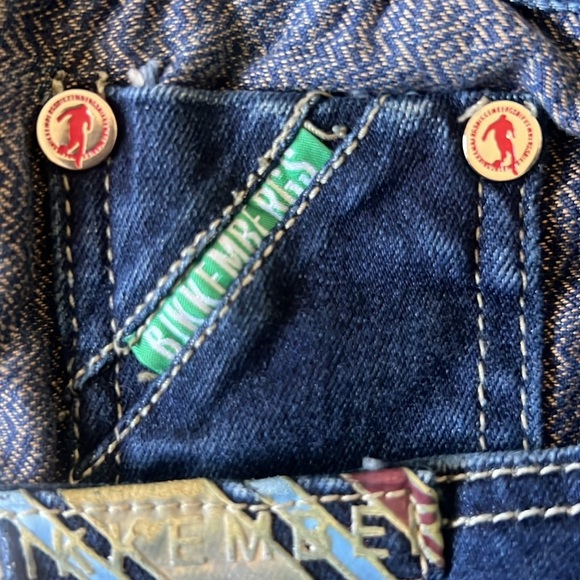 RARE Bikkembergs Slim Fit Jeans Dark Blue Size 29 - Picture 12 of 14